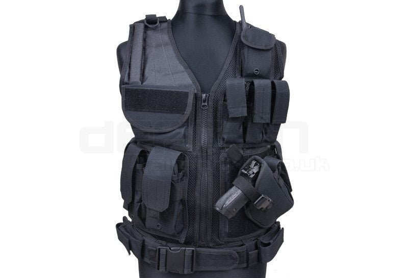 Law Enforcement tactical vest black » DEFCON AIRSOFT