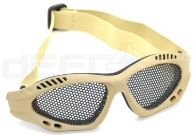 Mesh Airsoft Glasses with Cotton Strap (Tan)