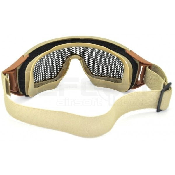 Big Mesh Airsoft Goggles With Cotton Strap (Tan) DEFCON AIRSOFT