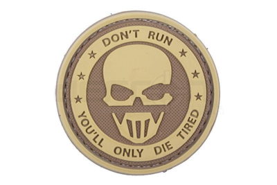 3D morale patch - PVC/Velcro Backed - Don't Run - Ghost