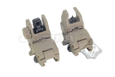 MBUS style GEN 1 Front and Rear Folding sights - Tan