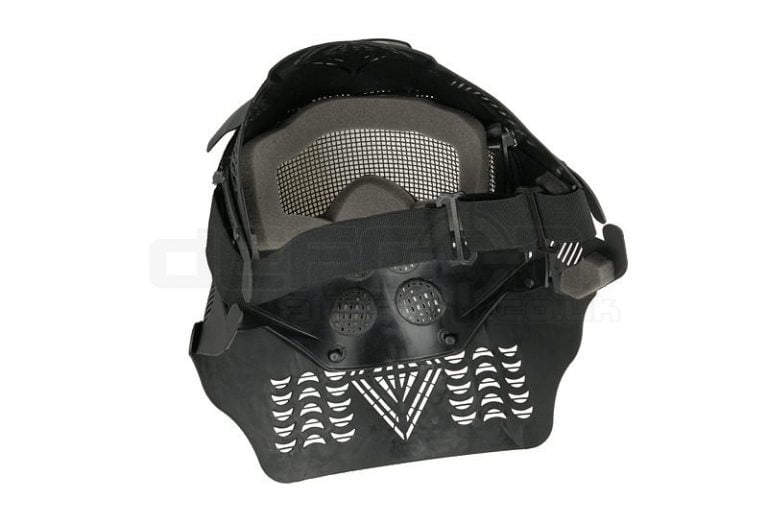 Airsoft Pro Mesh Mask V2 Full Face & Neck (Black) DEFCON AIRSOFT