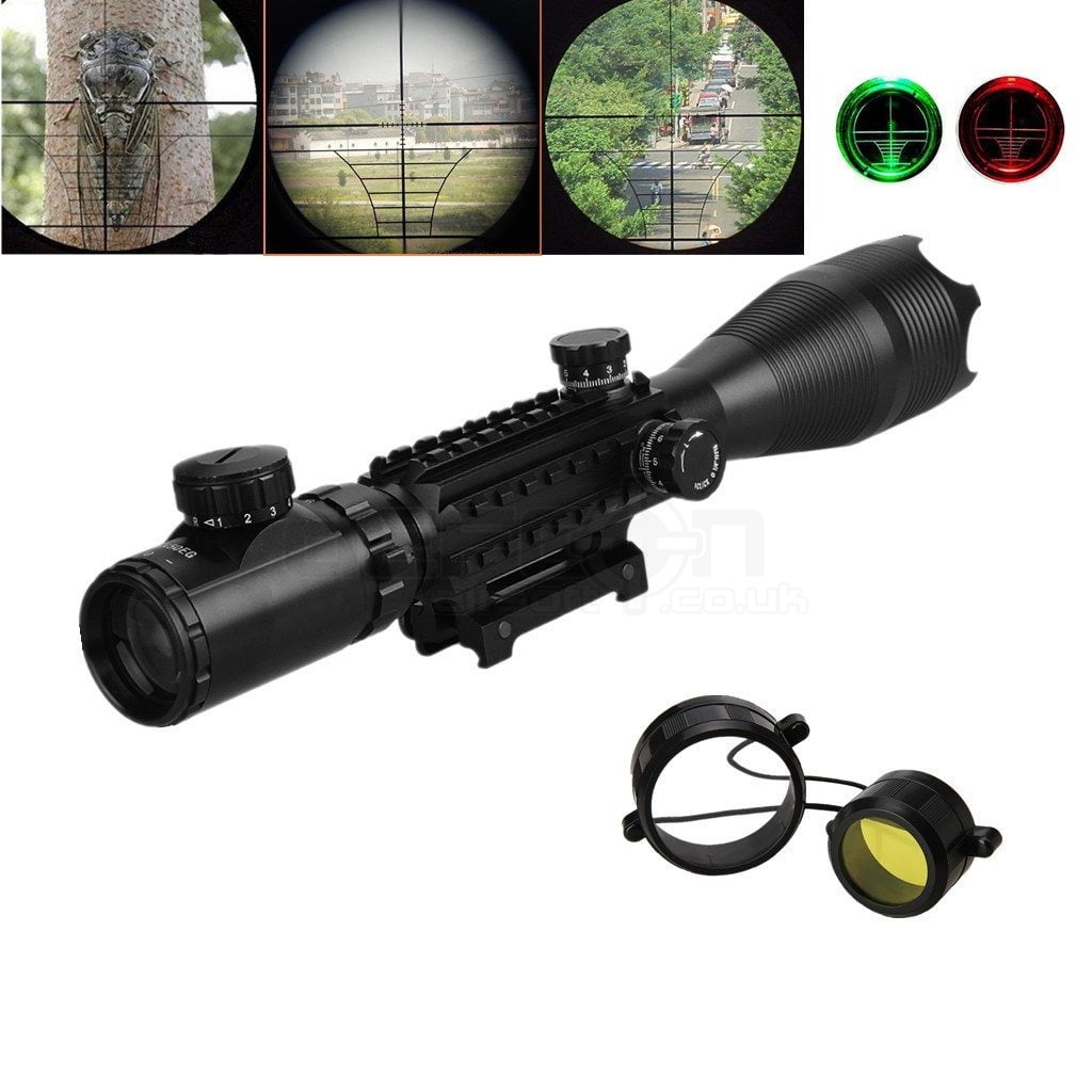 416 X 50 Illuminated Tactical Sniper Rifle Scope With RIS DEFCON AIRSOFT
