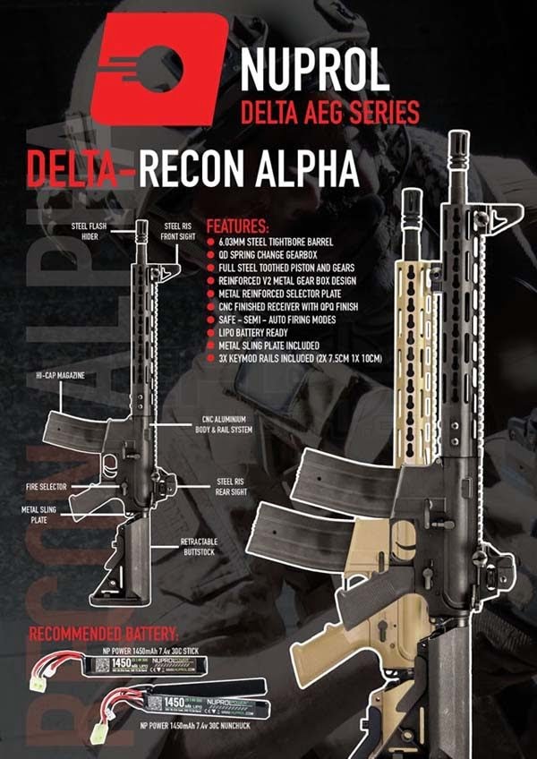 Nuprol Delta: Recon Alpha M4 - Black - Image 2