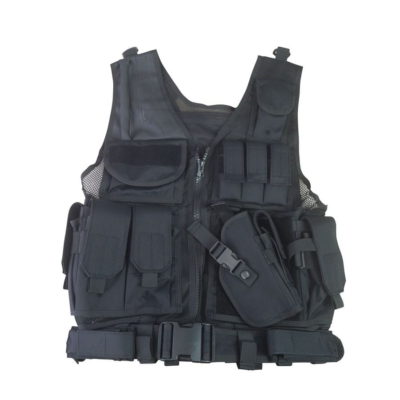 KombatUK Cross Draw Tac-Vest - Black