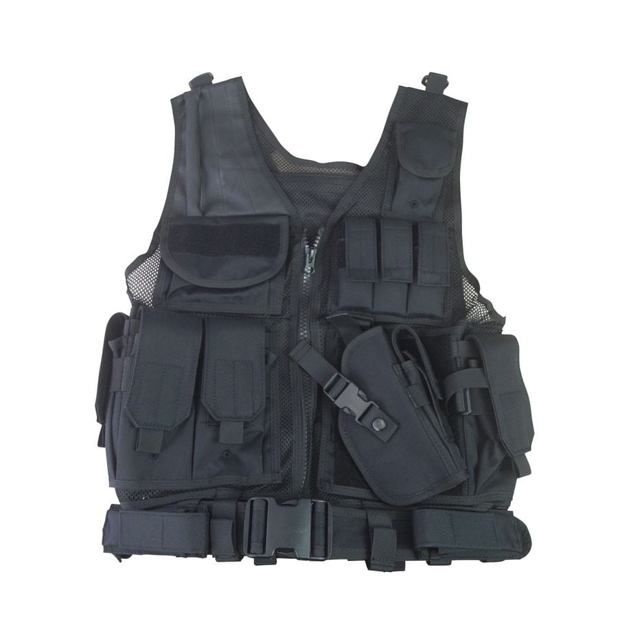 KombatUK Cross Draw Tac-Vest - Black