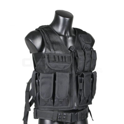 Big Foot 600D Tactical Vest with Pistol Holster (Black) 2