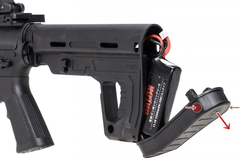 APS RS1 Retractable Stock for M4/M16 Airsoft AEGs (Black) DEFCON AIRSOFT