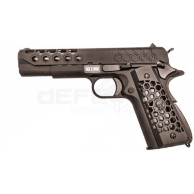 WE 1911 Hex Cut GBB Pistol (Black) 2