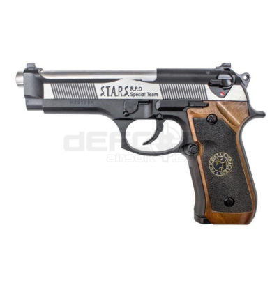 WE M92 Biohazard Virus Samurai Edge - (Silver Slide with Black Frame)