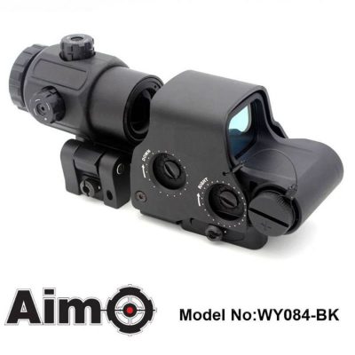 WADSN Red / Green Holographic Hybrid Dot Sight, EXPS with G43 Magnifier (Black)