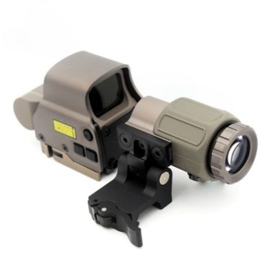 WADSN Red / Green Holographic Hybrid Dot Sight, EXPS with G43 Magnifier (Tan)