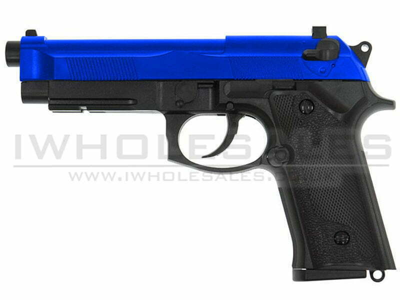 HFC M9 NBB Gas Pistol with Rail (Blue - GG-105)