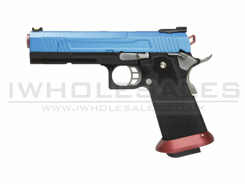 Armorer Works Custom Hi-Capa GBBP (Split Blue Slide - Red Barrel - AW-HX1005)