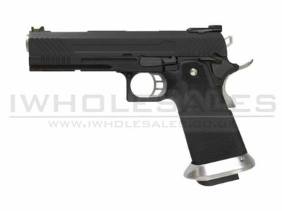 Armorer Works Custom Hi-Capa GBBP (Full Black Slide - Black Frame - AW-HX1102)