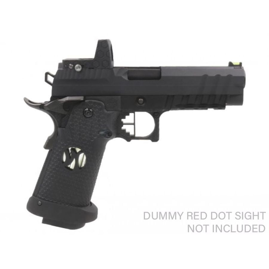 Armorer Works Custom Black Ace Hi-Capa GBBP with RMR Plate (Full Black Slide - Black Frame - Black Barrel - AW-HX2602) - Image 4