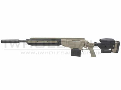 S&T ASW338 Sniper Rifle (with Silencer - Spring Powered - Tan)