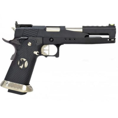 Armorer Works Custom 'DGuns' Hi-Capa GBBP (Dragon Black Slide - Black Grips - AW-HX2202)