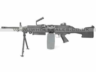 FN Herstal Minimi M249 MK2 with Sound Control Drum Magazine (Hard Stock - AK-249-MK2 - Black)