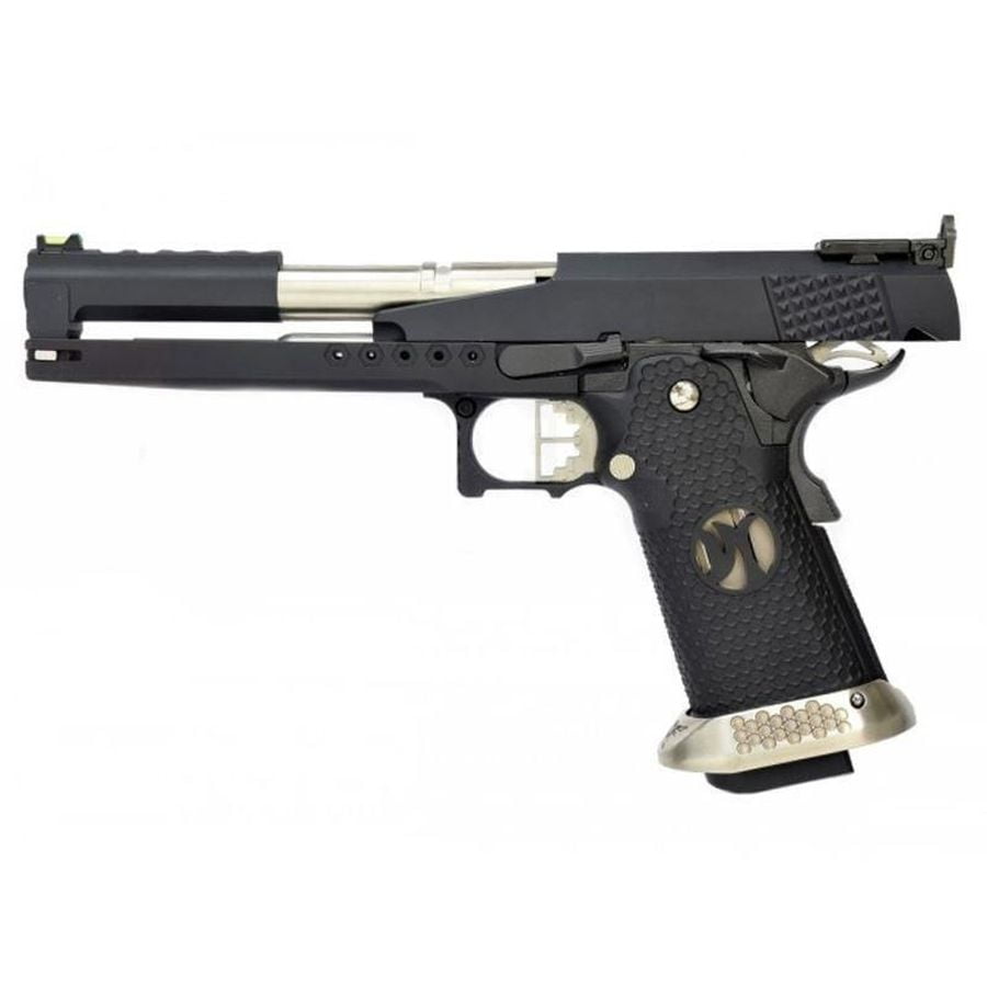 Armorer Works Custom 'DGuns' Hi-Capa GBBP (Dragon Black Slide - Black Grips - AW-HX2202) - Image 4