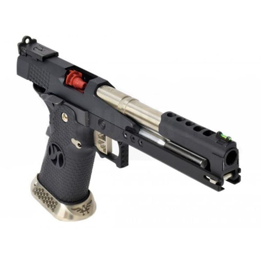 Armorer Works Custom 'DGuns' Hi-Capa GBBP (Dragon Black Slide - Black Grips - AW-HX2202) - Image 6