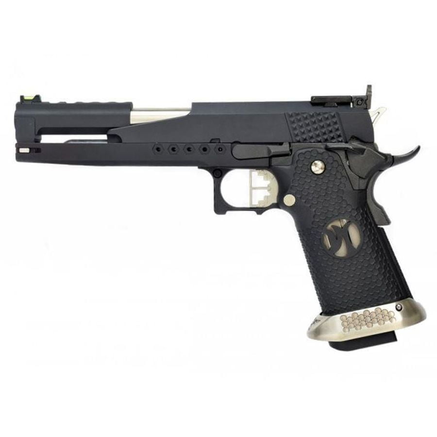 Armorer Works Custom 'DGuns' Hi-Capa GBBP (Dragon Black Slide - Black Grips - AW-HX2202) - Image 2