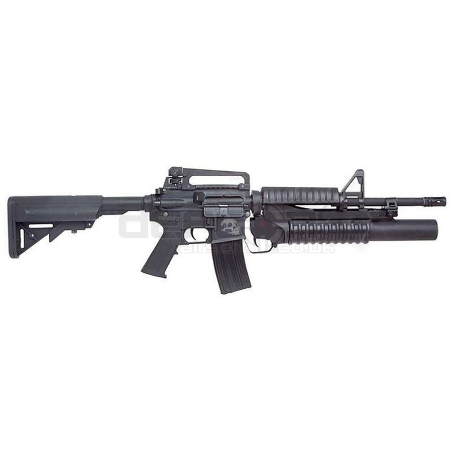 S T M4a1 With M3 Grenade Launcher Sports Line Black St Aeg 259 Bk Gl L Defcon Airsoft