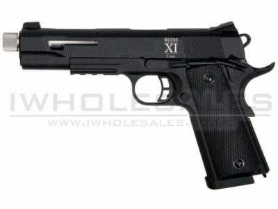 Secutor - Rudis XI - 1911 Custom Pistol (Silver Barrel - Co2 Powered - Gas Ready - Black)