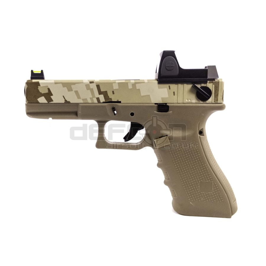 Raven EU18 Gas Blowback Pistol Tan/Digi with Red Dot Site
