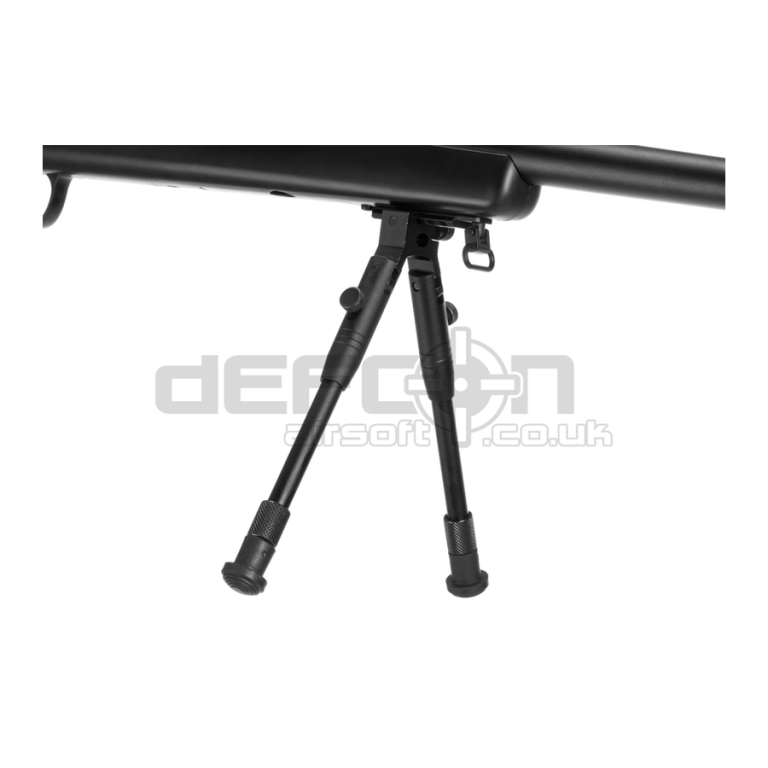 WELL MB03 VSR High Power Sniper Rifle (Black) With Scope And Bipod DEFCON AIRSOFT