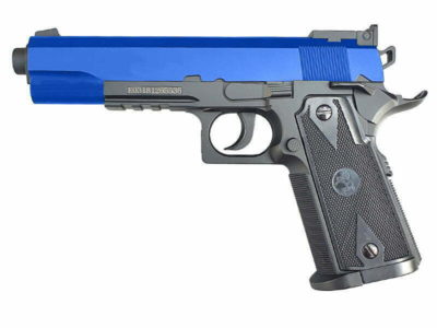 Colt 1911 Co2 Fixed Slide NBB Pistol (Cybergun - 180306 ) (Blue)