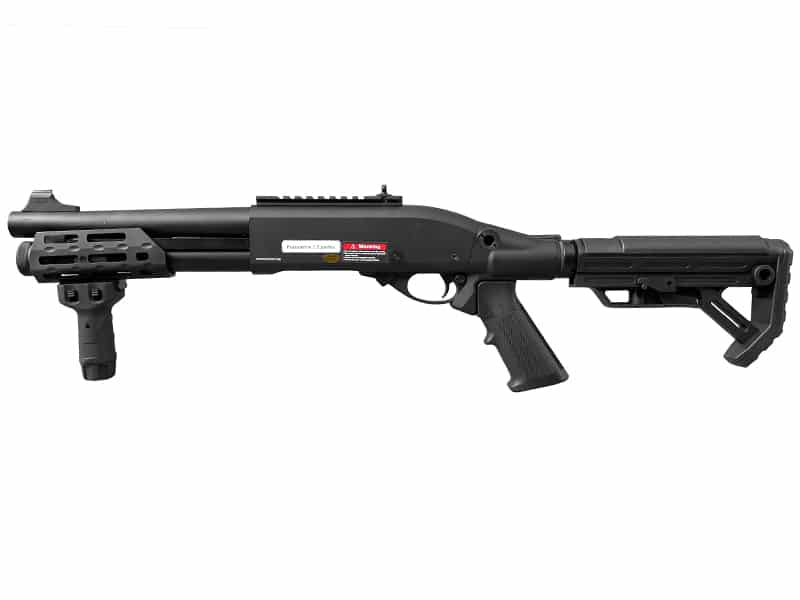 Golden Eagle M870 M-Lok Tri-Shot Gas Pump Action Shotgun (Short - Foregrip - Black - SAV020-M-LOK))