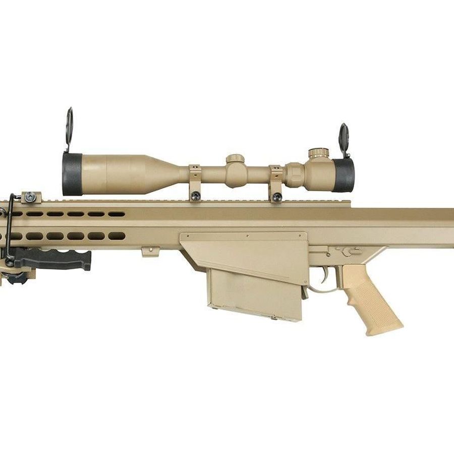 Snow Wolf M82A1 Electric Sniper Rifle with Hunter Scope and Bipod (Black - SW-02A - Tan) - Image 6