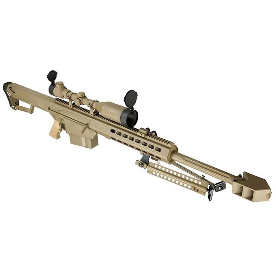 Snow Wolf M82A1 Electric Sniper Rifle with Hunter Scope and Bipod (Black - SW-02A - Tan) - Image 8