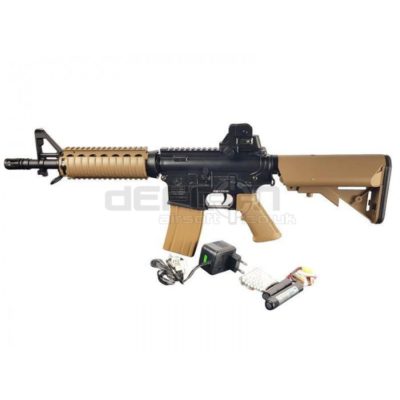 Cybergun (Black/Tan) Colt CQB M4 Rifle Starter Pack inc Batt & Charger