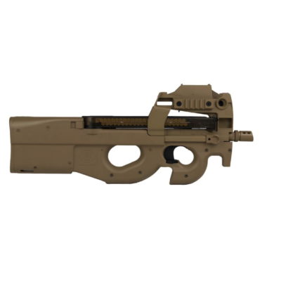 Cybergun P90 AEG (Tan) with Red Dot Sight, Battery & Charger 1