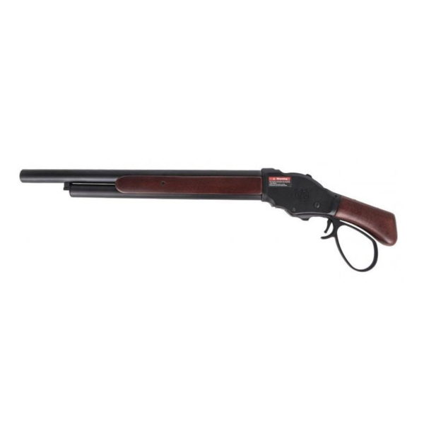 GOLDEN EAGLE M1887 MEDIUM GAS SHELL EJECTING SHOT GUN (REAL WOOD - 8702W - BLACK)