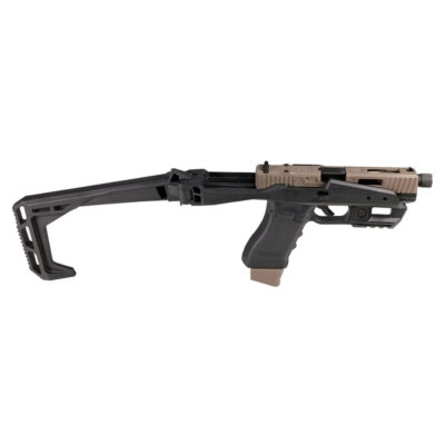 SECUTOR CORVUS III CARBINE KIT WITH GLADIUS MAGNA CO2 BLOWBACK PISTOL DUAL TONE TAN SLIDE & BLACK KIT2