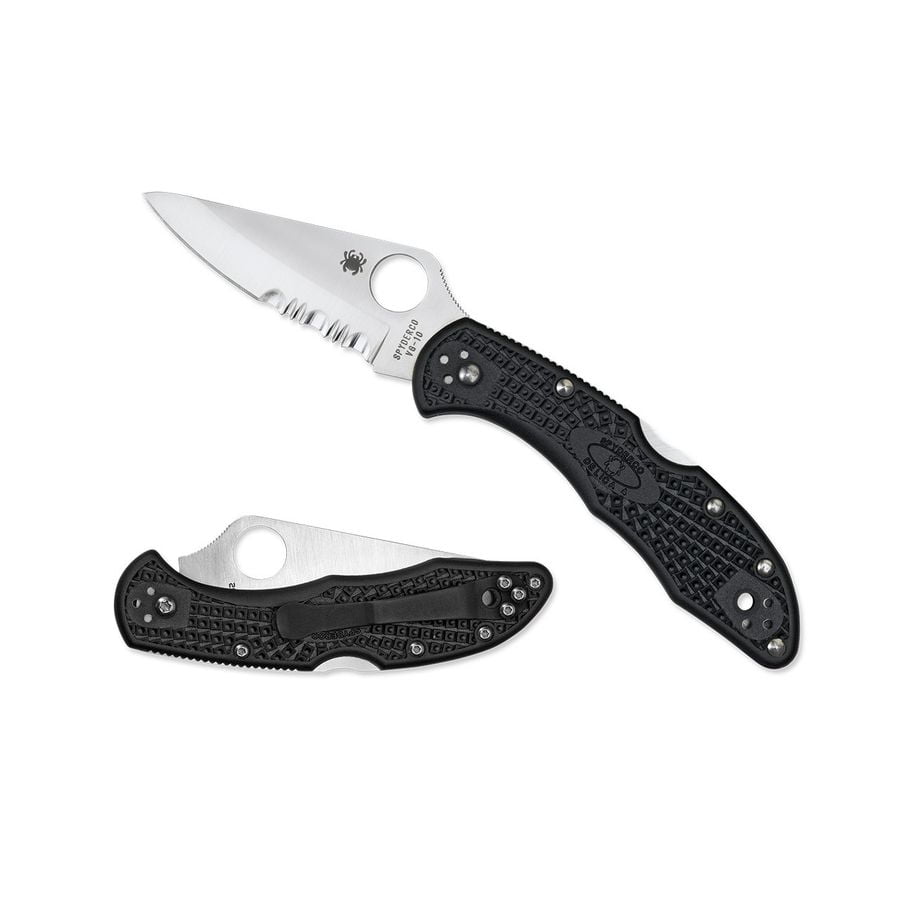 Spyderco Delica 4 FRN Black CombinationEdge - Image 2