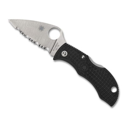 Spyderco Manbugâ„¢ Black Lightweight Leaf SpyderEdge