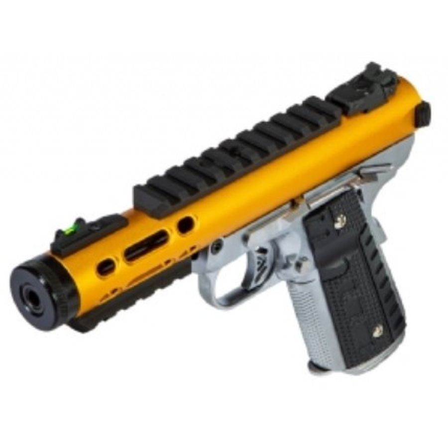 WE Galaxy 1911 Gas Blowback Pistol (Silver Frame - Gold Slide) - Image 3