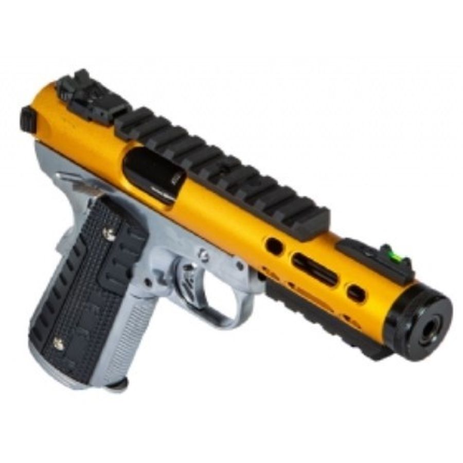 WE Galaxy 1911 Gas Blowback Pistol (Silver Frame - Gold Slide) - Image 4