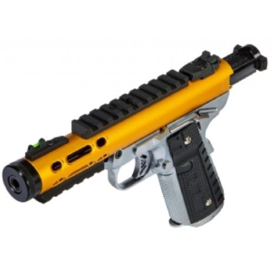 WE Galaxy 1911 Gas Blowback Pistol (Silver Frame - Gold Slide) - Image 5