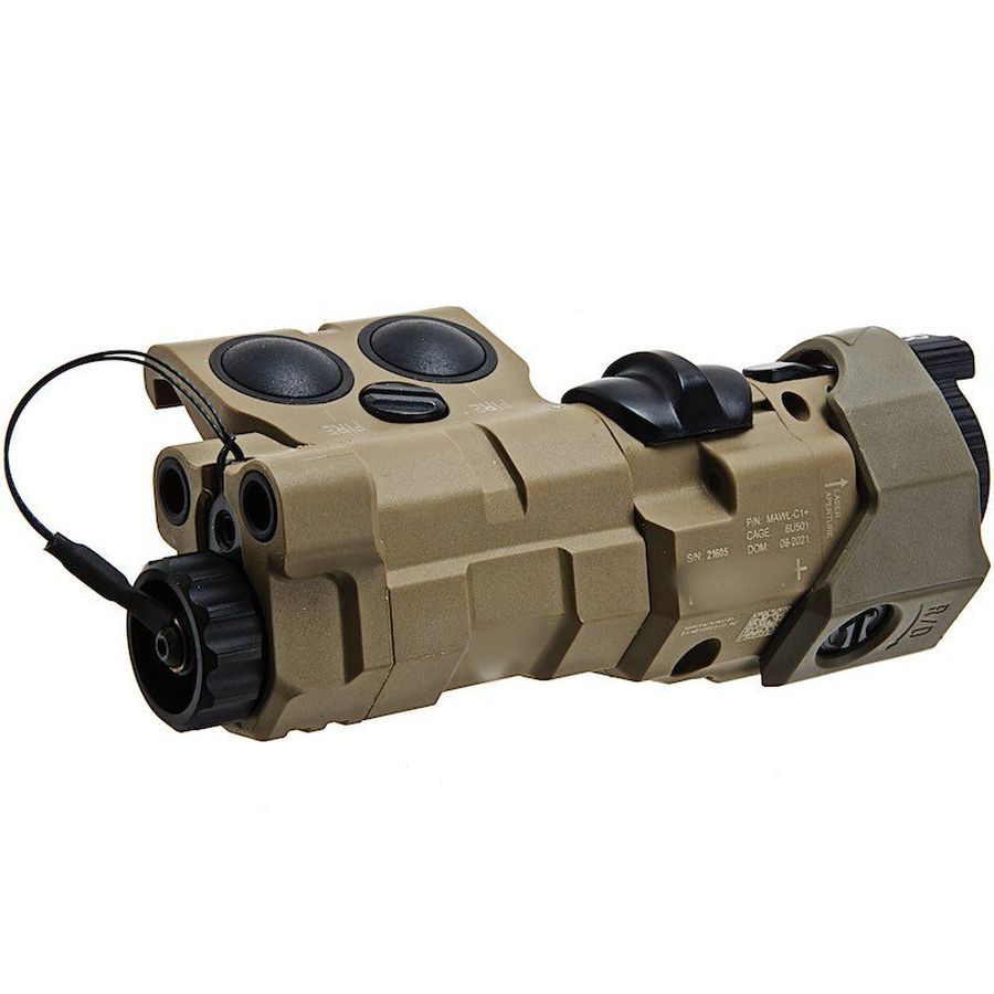 GK Tactical MAWL-C1+ Style Red Laser Pointer and LED Illuminator - Tan - Image 3