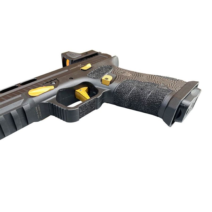APS Mantis X Co2 GBB Pistol with RMR (Black/Gold - ACP621) - Image 4