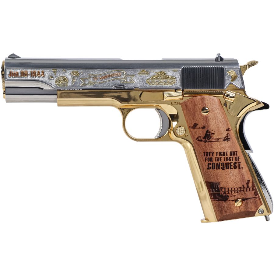 G&G GPM1911 Limited Edition D-Day GBB Pistol Silver and Gold - Image 2