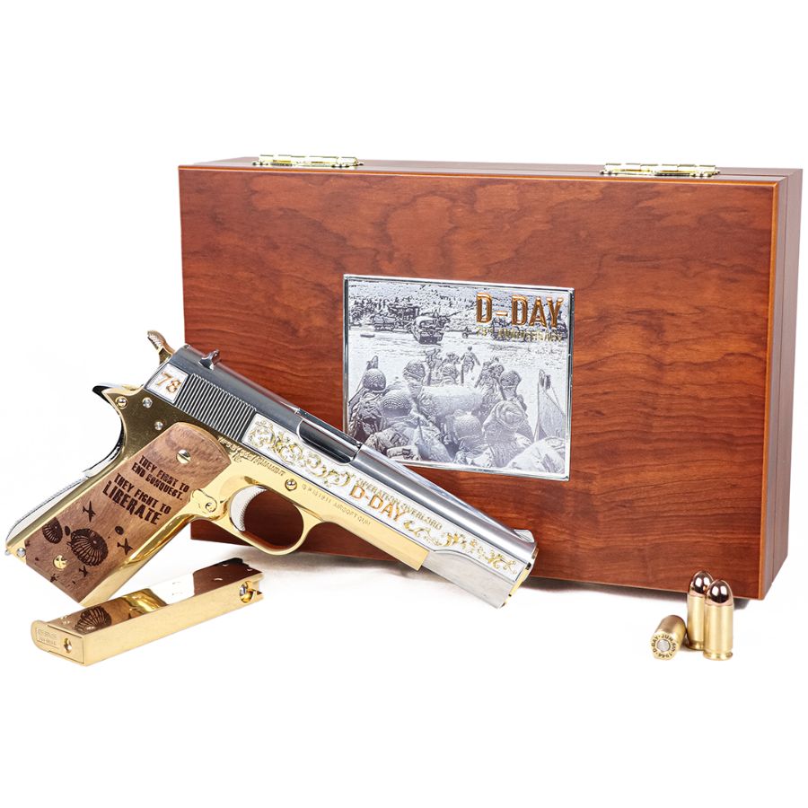 G&G GPM1911 Limited Edition D-Day GBB Pistol Silver and Gold - Image 5