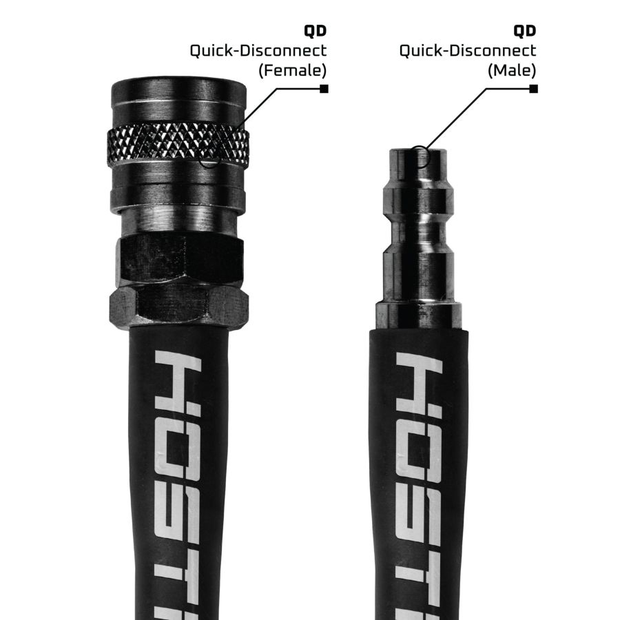 HK Army Hostile AWS Flex Remote Line 42" Hose - Black - Image 2