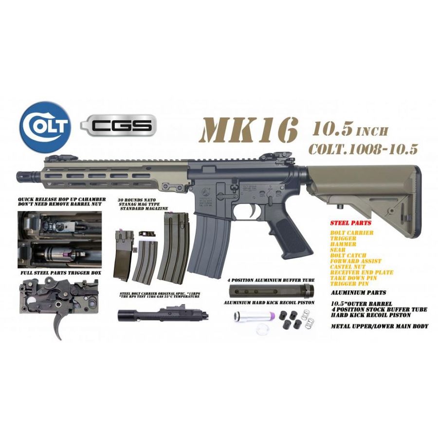 Colt EMG MK16 10.5" GBB MWS Rifle by Cyma CGS - Image 5