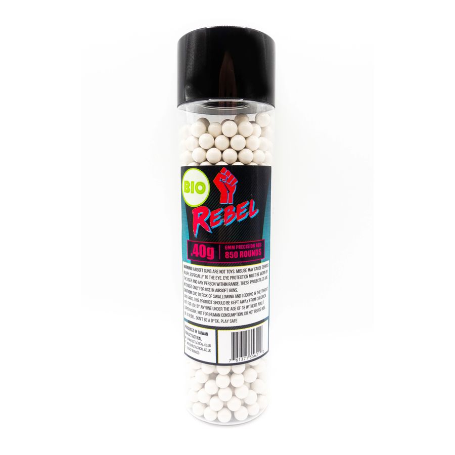 Rebel Precision Heavyweight BIO 6mm BBs 850pcs Bottle - 0.40g